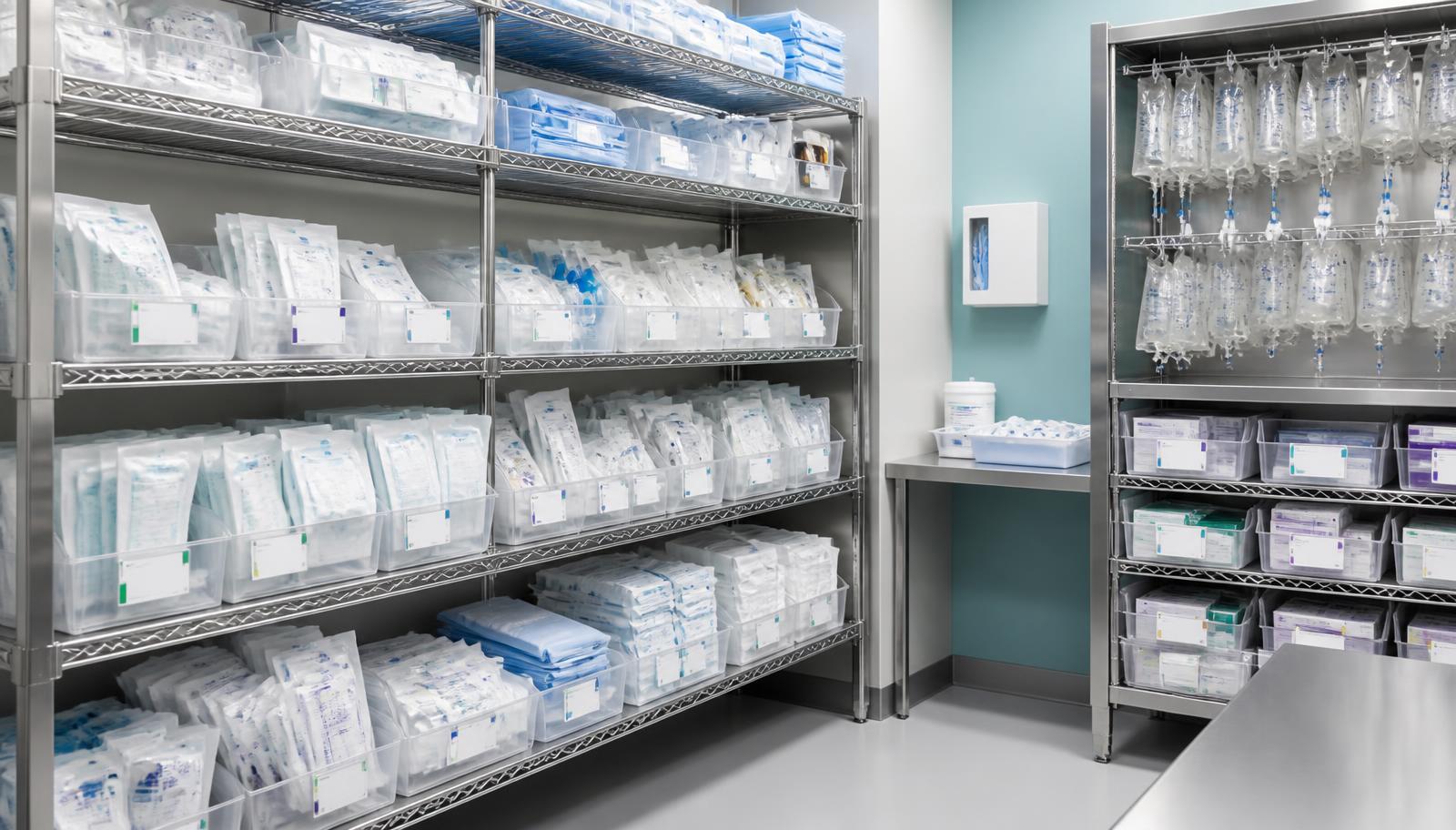 Controlled medical storage environment with organized supplies